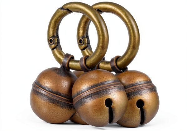 Dog Bells for Pet Tracking 4 Loud Copper Bells with Quick Clips Chyobo-0
