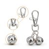 Mini Dog Collar Bells JJUNW 4 Pcs Silver Pet Pendant for Training-2
