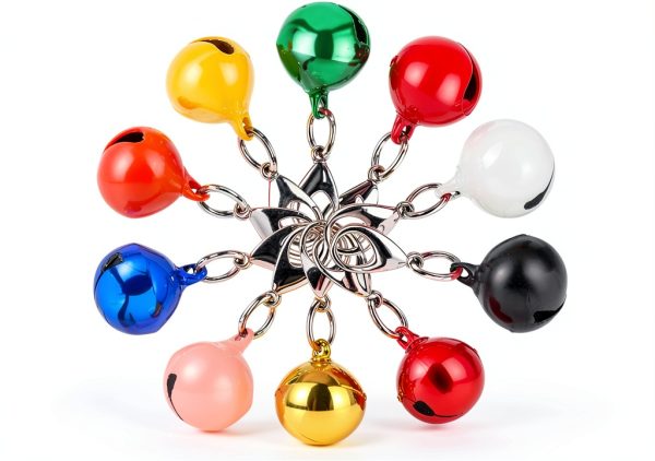 Cat Dog Collar Bells 10pcs Multicolor Metal Set by Bremorou-0